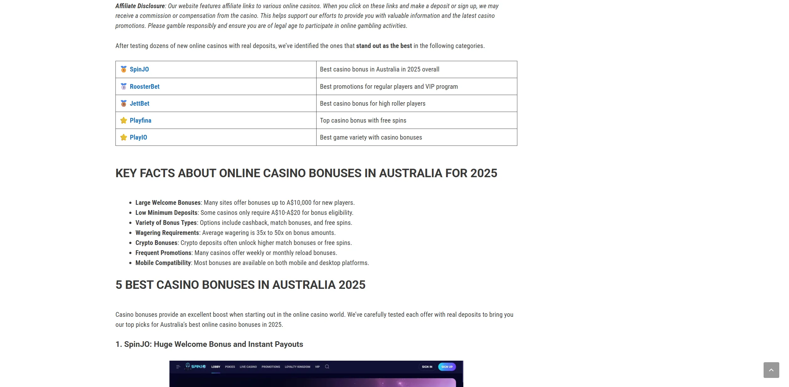 Screenshot of Gamerules.com —  Best Casino Bonus Australia – Top Aussie Gambling Offers