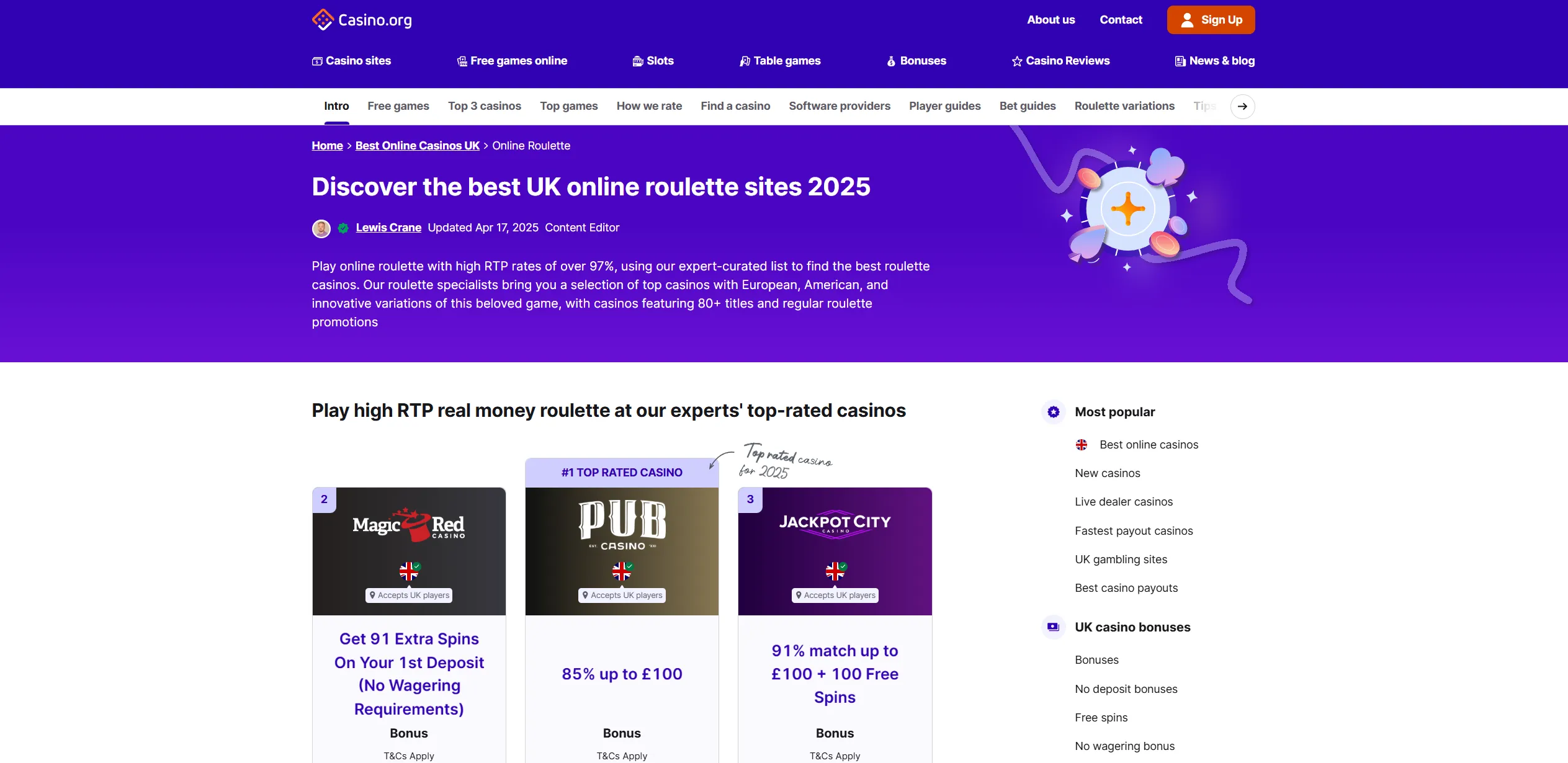 Screenshot of Casino.org - Bester Casino Bonus Österreich | Bis zu 20.000 €