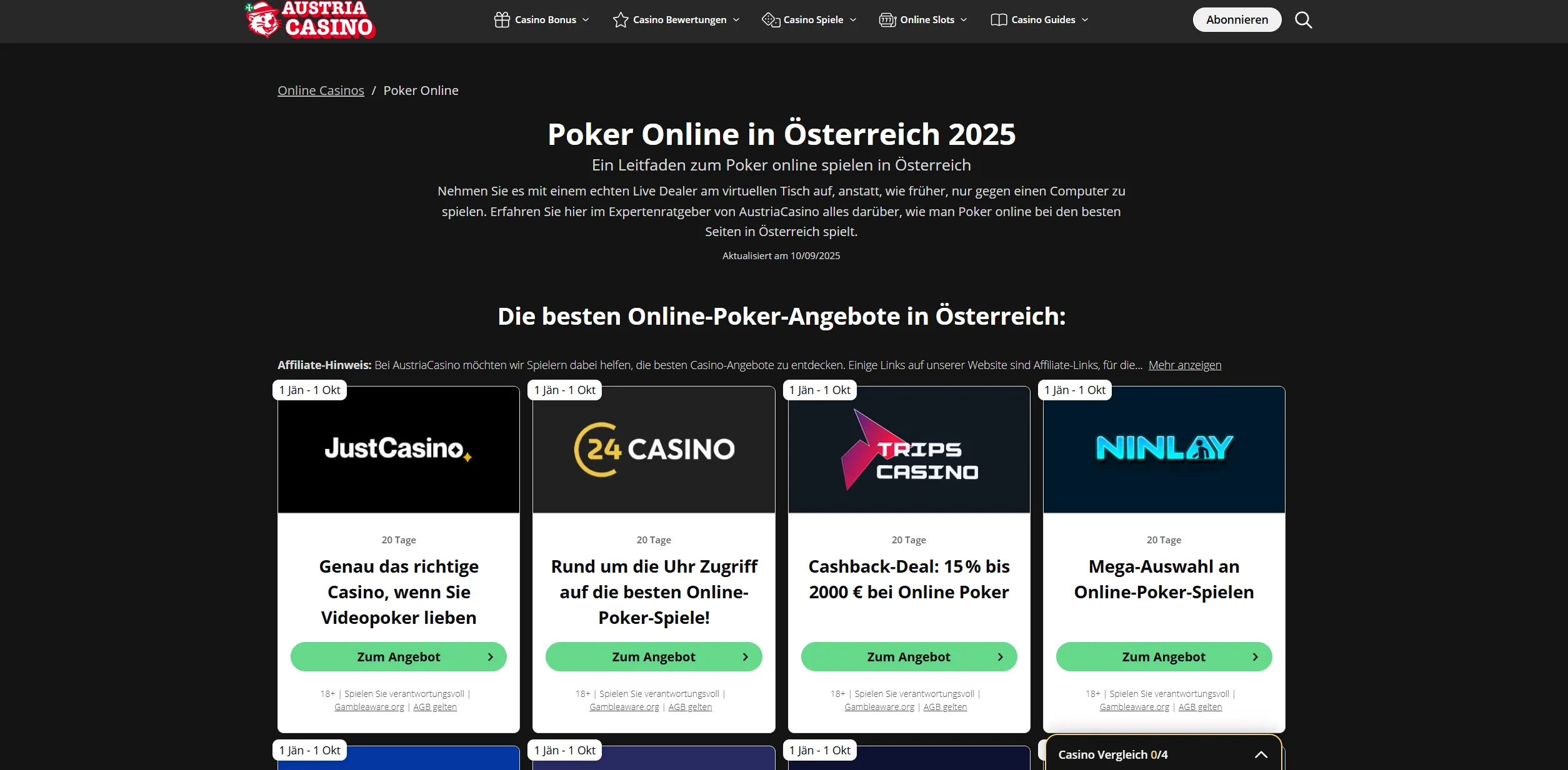 Screenshot of Austriacasino.com – Best Casino Bonus Austria [year – Find top offers 🎁