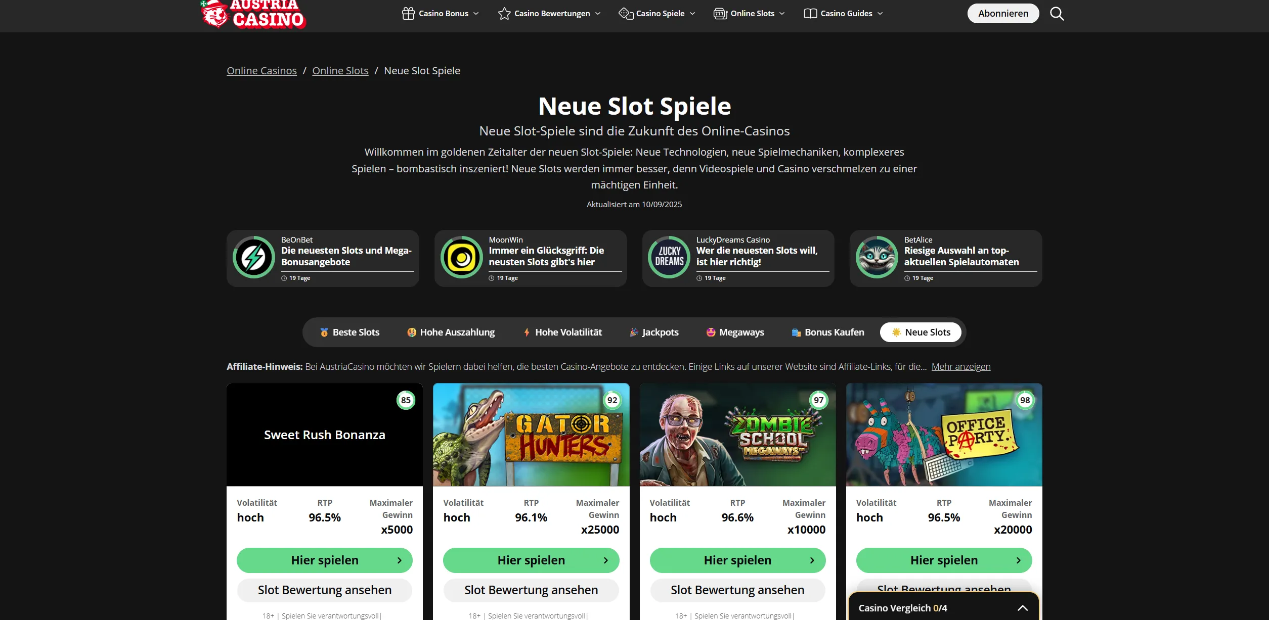 Screenshot of Austriacasino.com – Best Casino Bonus Austria [year – Find top offers 🎁