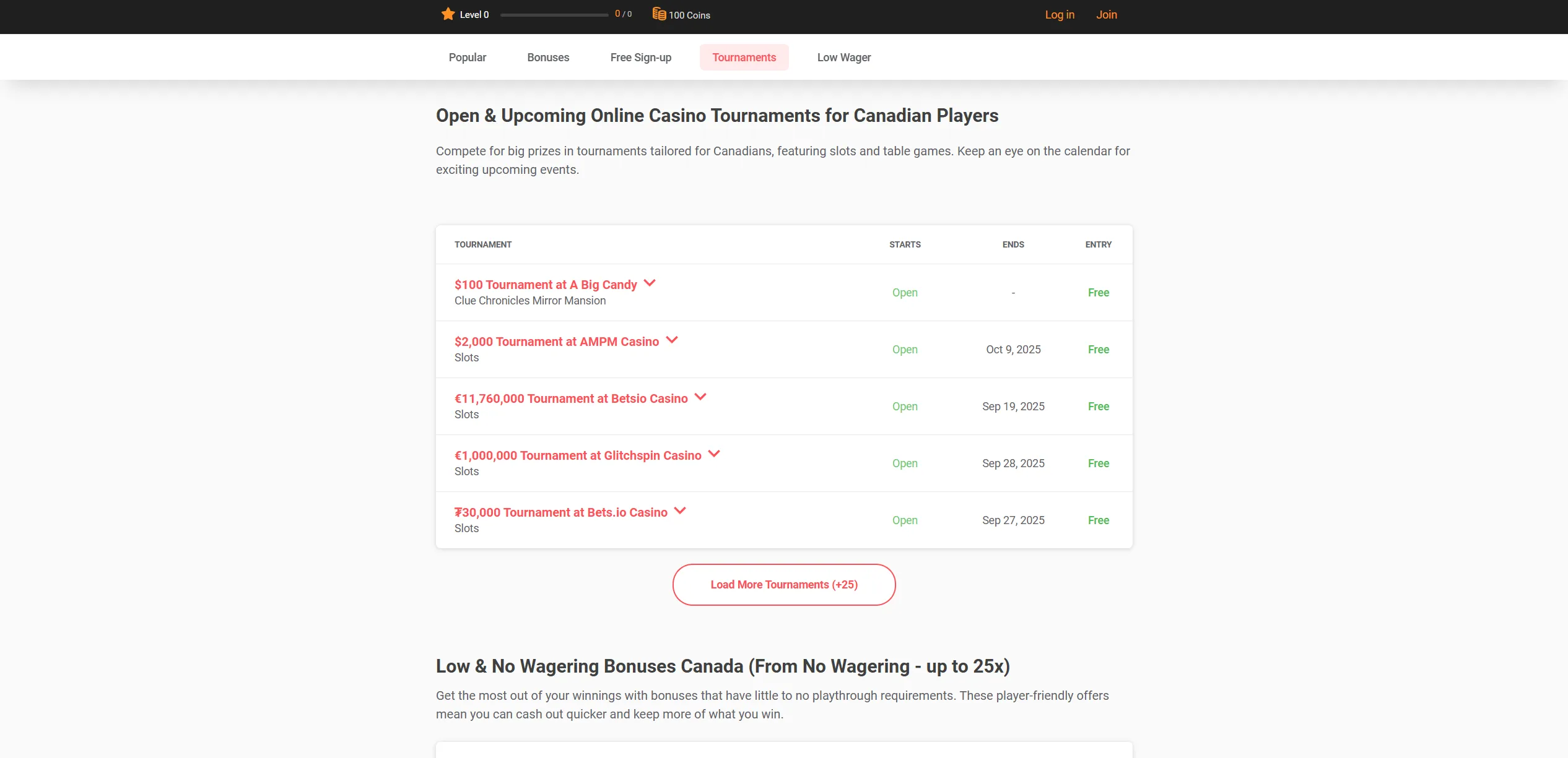 Screenshot of Chipy.com — Best Casino Bonuses Canada | No Deposit Bonus Codes