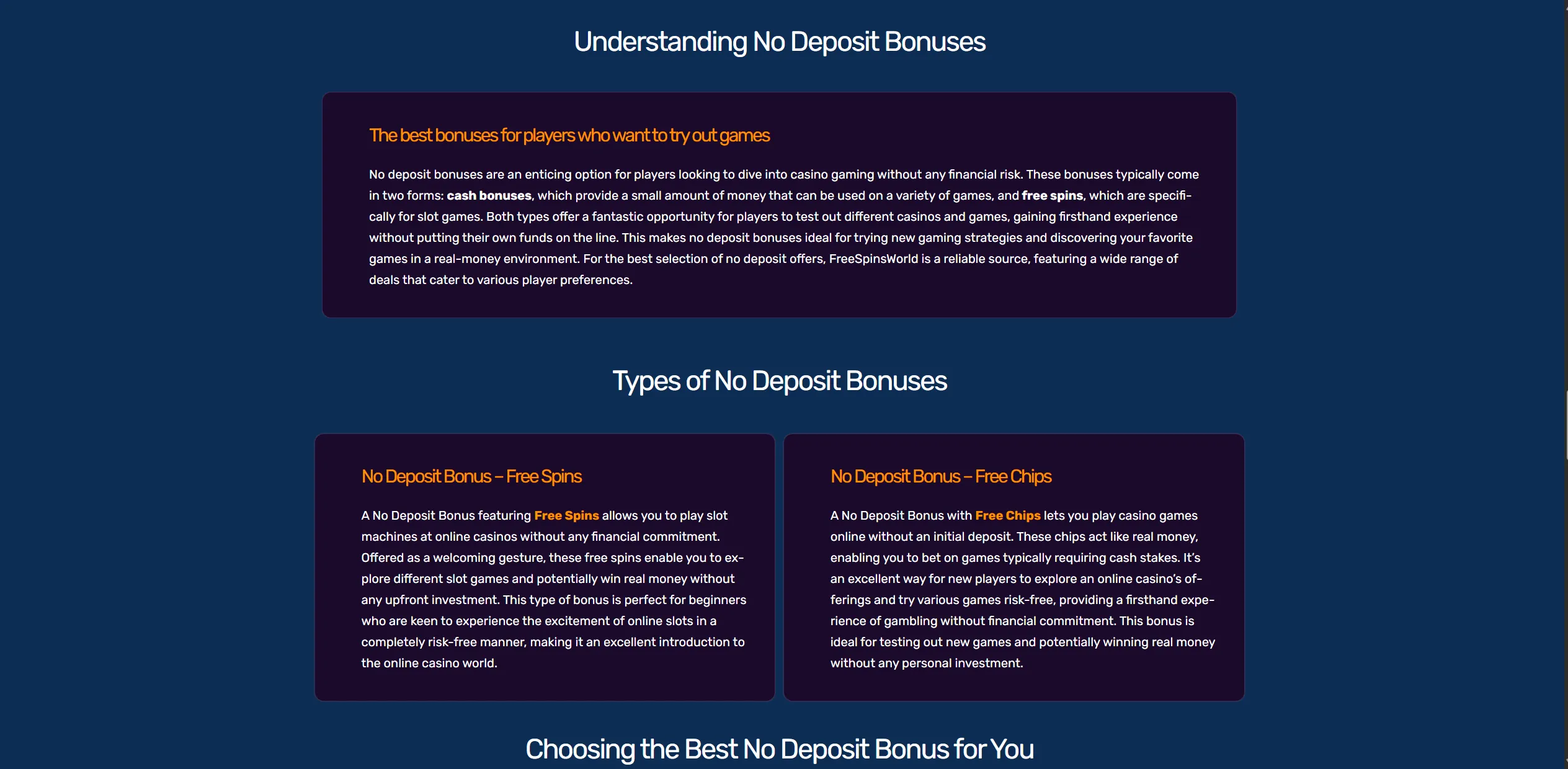 Screenshot of Freespinsworld.com - No Deposit Bonus Finland • FreeSpinsWorld