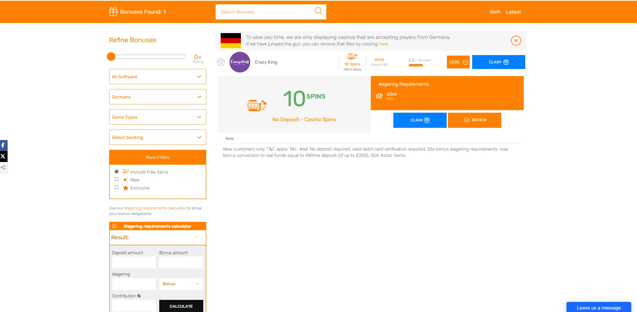 Screenshot of LCB.org - No Deposit Bonuses For Germany 🥇 Top Deutschland Casinos