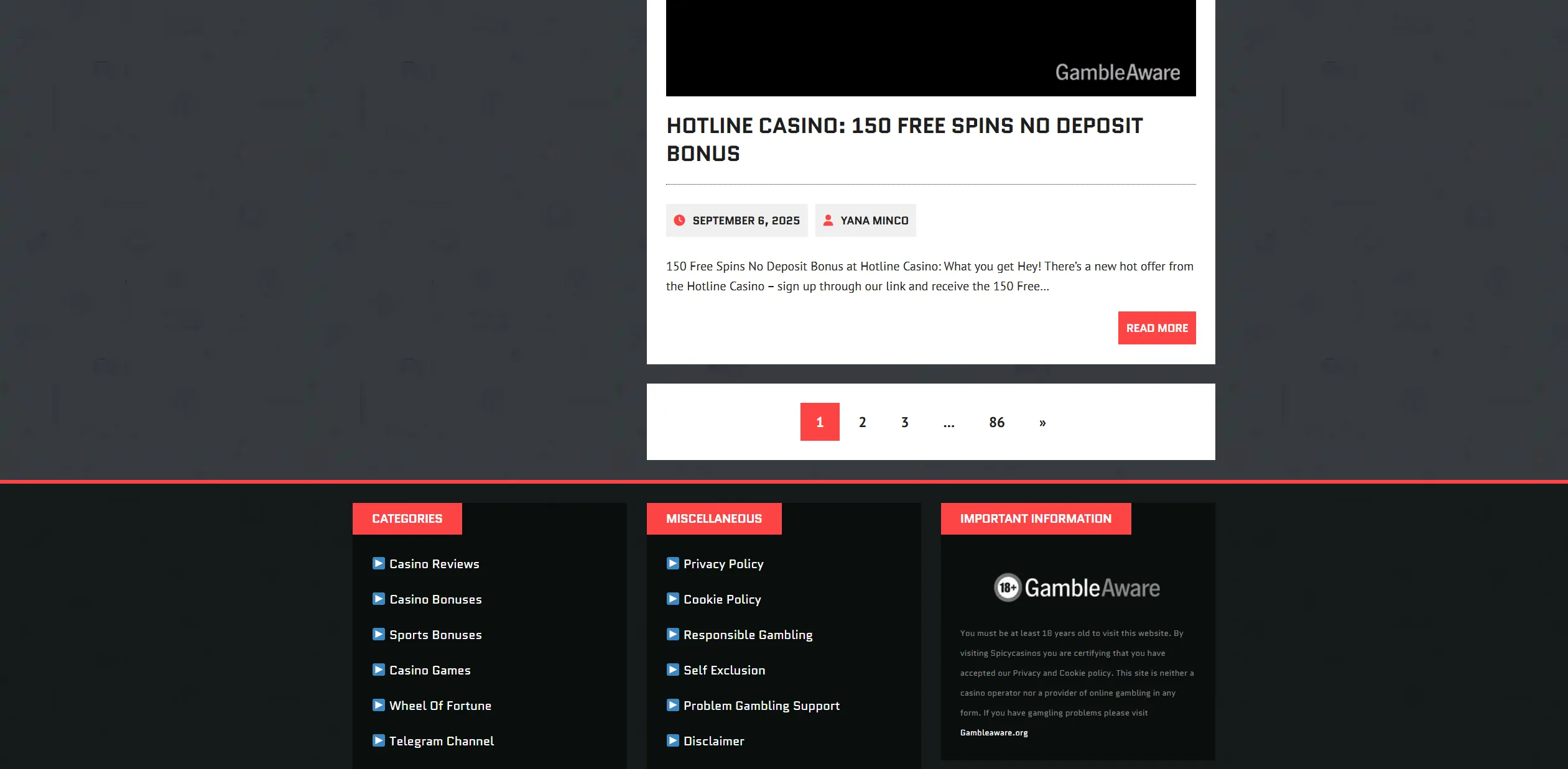 Screenshot of Spicycasinos.com - Best No Deposit Bonus Codes Germany | SpicyCasinos