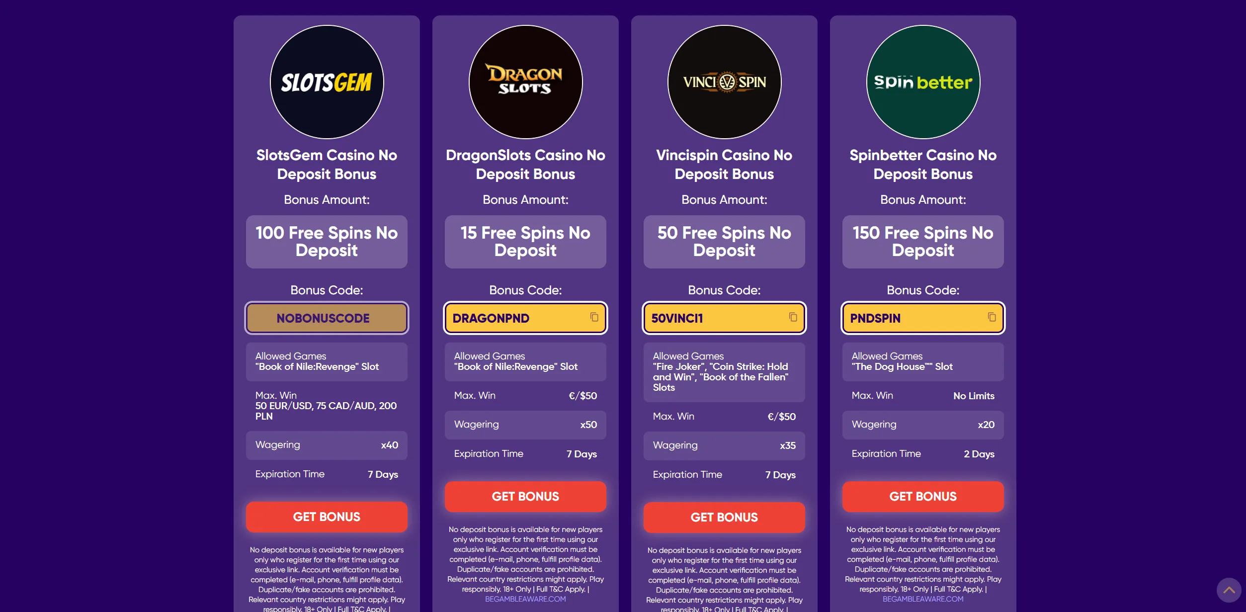 Screenshot of Playnodeposit.com – Top No Deposit Bonus Casinos in Germany | PlayNoDeposit