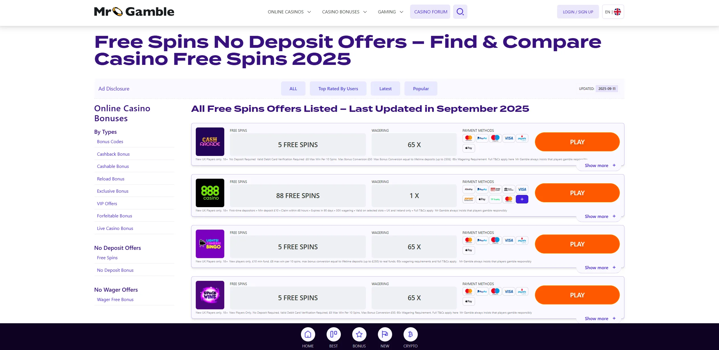 Screenshot of Mr-gamble.com - Best Greek Online Casinos and Bonuses | Mr. Gamble
