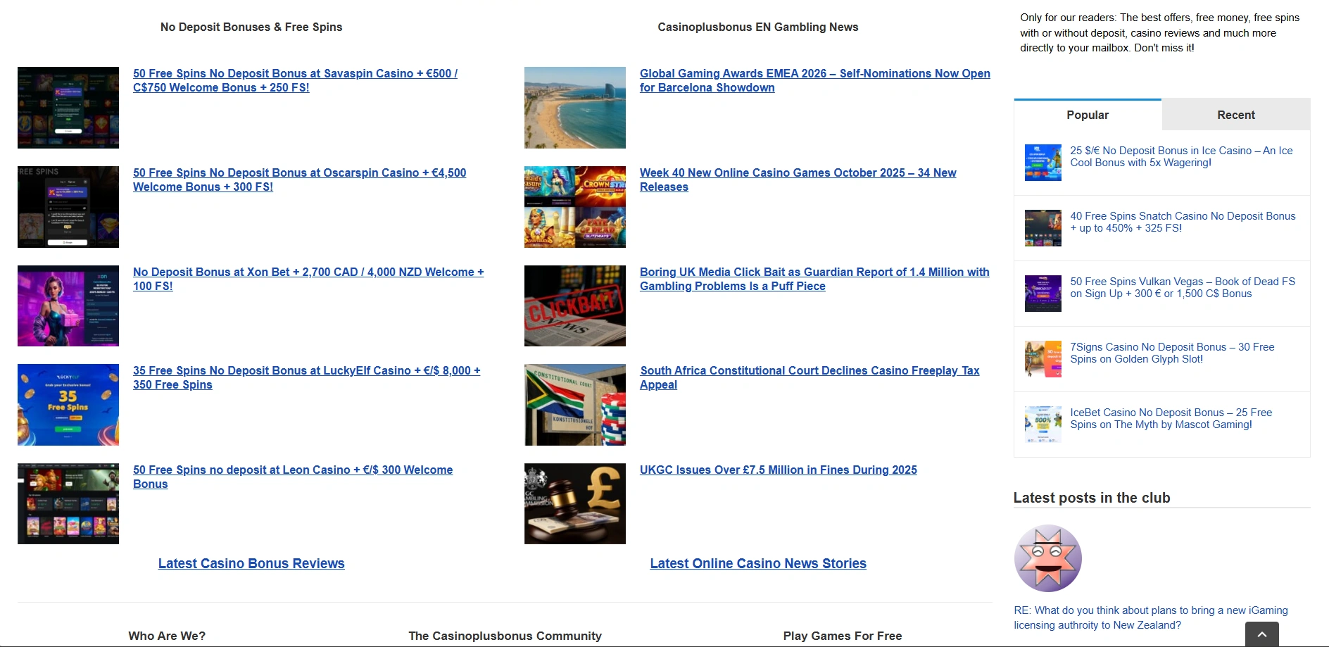 Screenshot of Casinoplusbonus.com - Online Casinos Reviewed by Casinoplusbonus