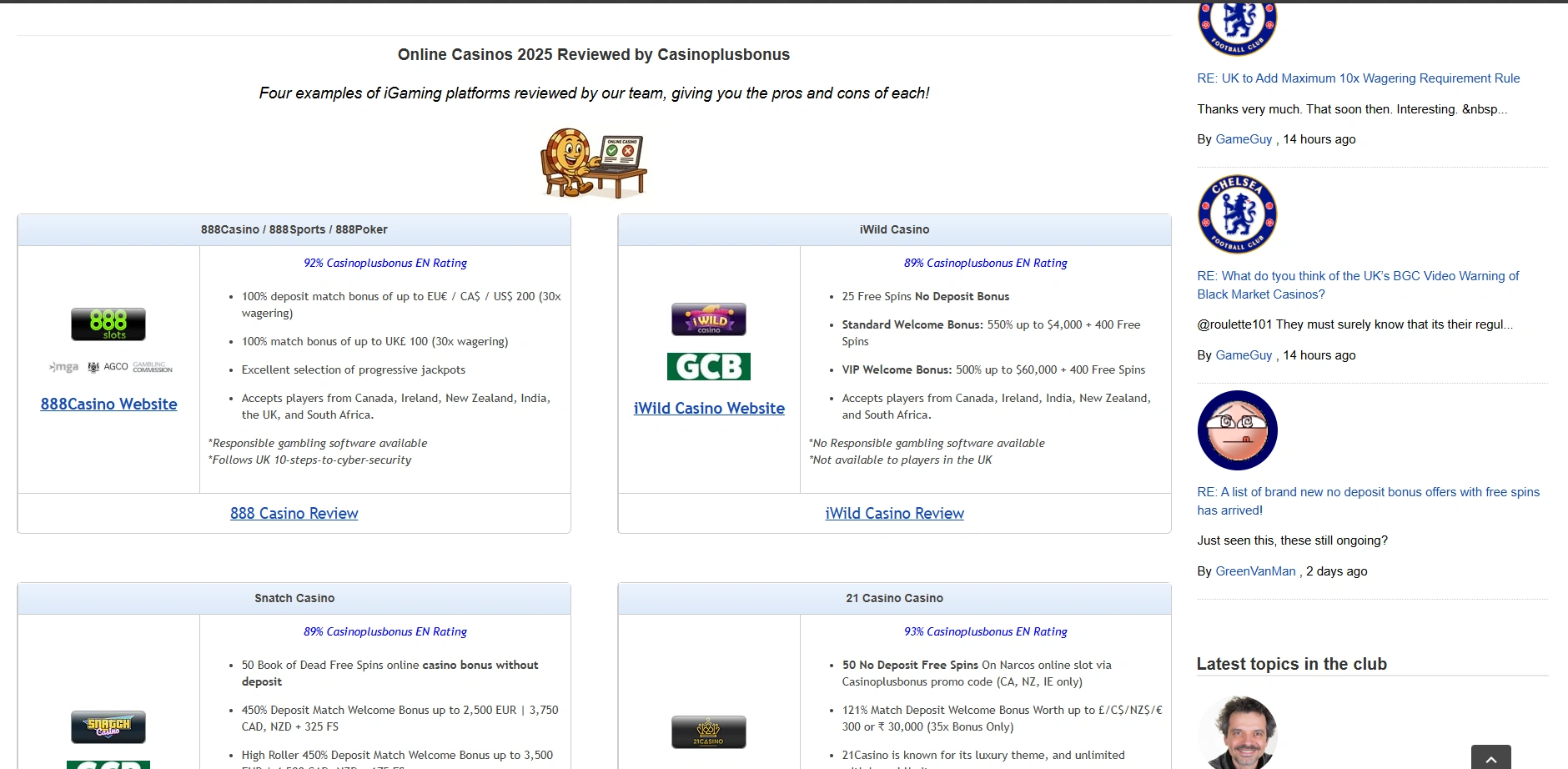 Screenshot of Casinoplusbonus.com - Online Casinos Reviewed by Casinoplusbonus