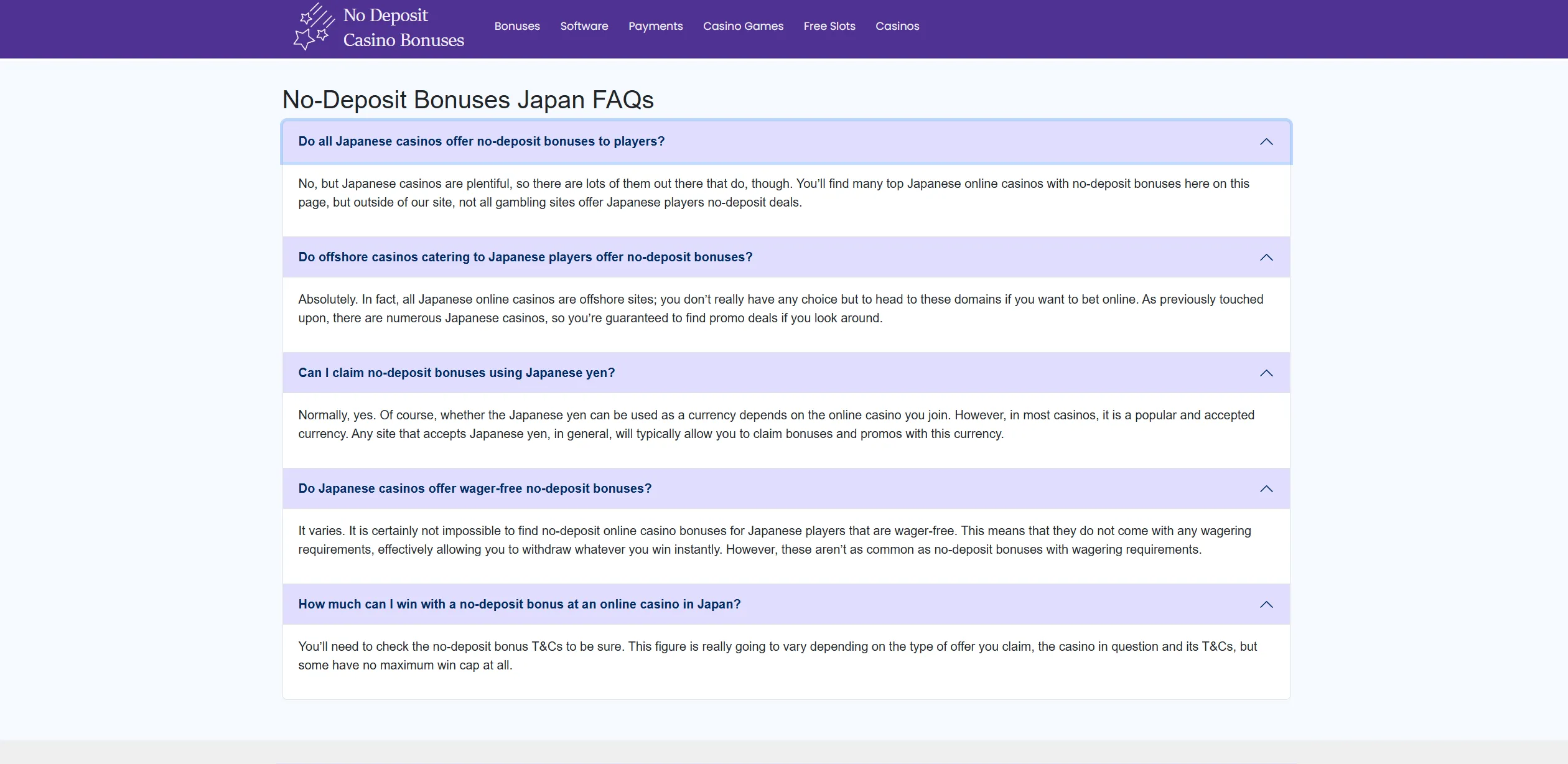 Screenshot of Nodepositcasinobonus.org - No Deposit Japan - Exploring the Best No-Deposit Offers for Japanese Players