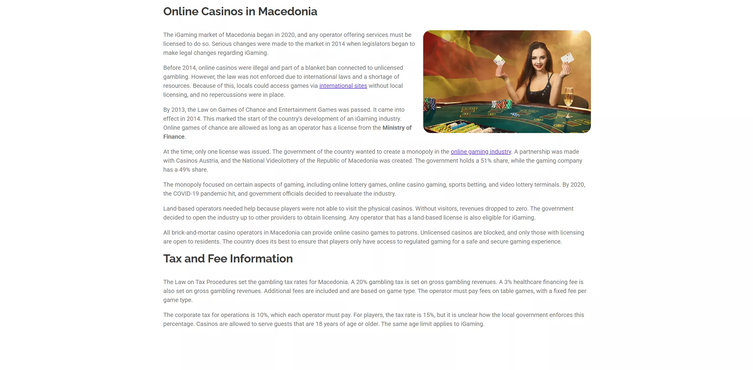 Screenshot of Nodepositcasino.org - Makedonia No Deposit Casino Bonuses