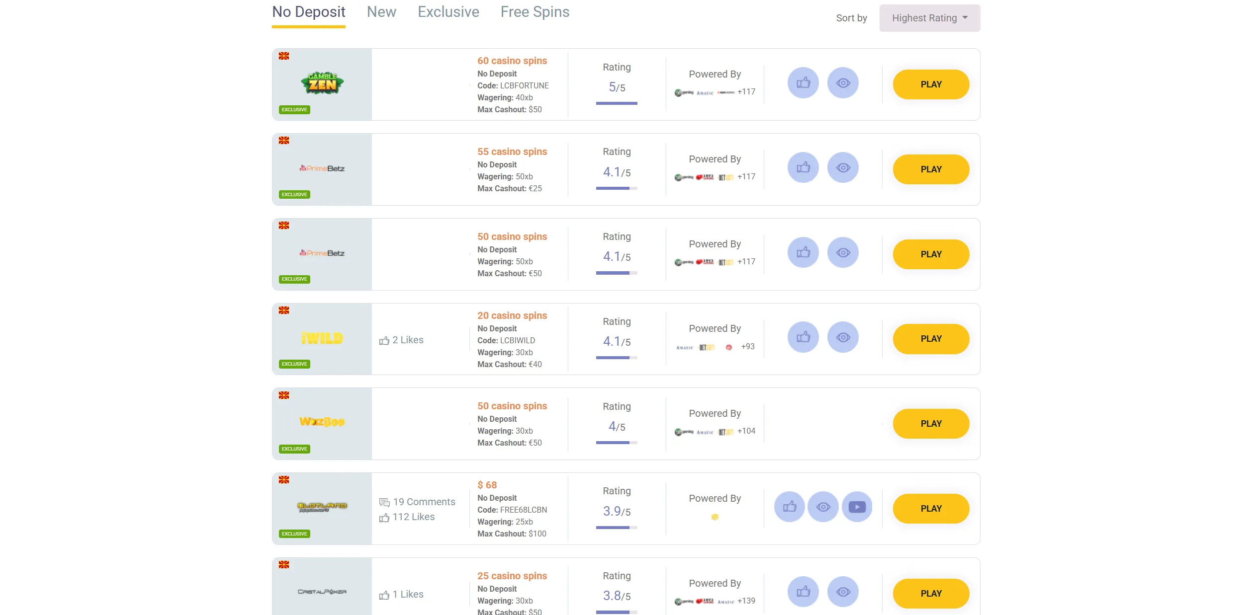 Screenshot of Nodepositcasino.org - Makedonia No Deposit Casino Bonuses
