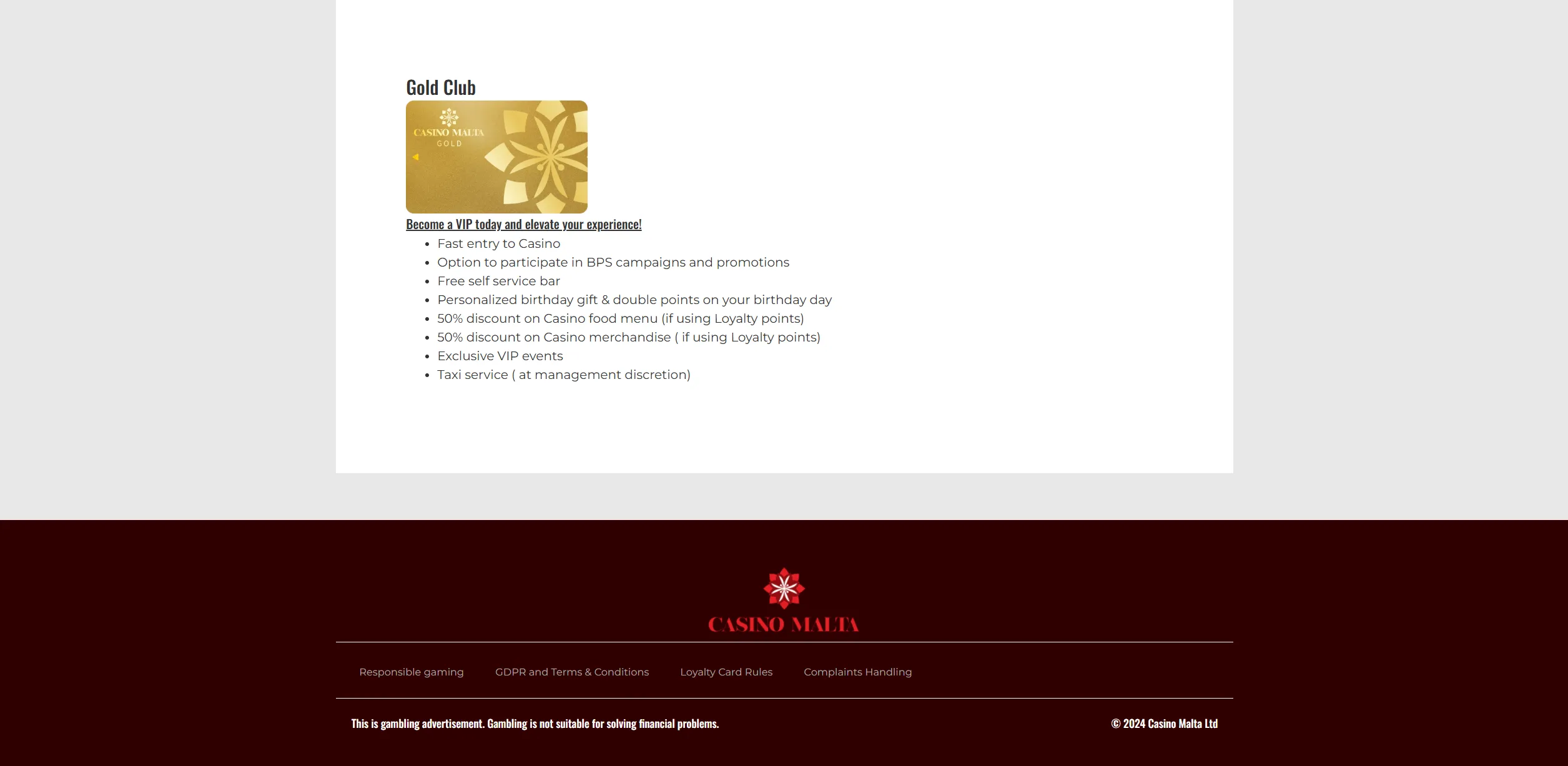 Screenshot of Casinomalta.com.mt - Rewards Benefits – Casino Malta