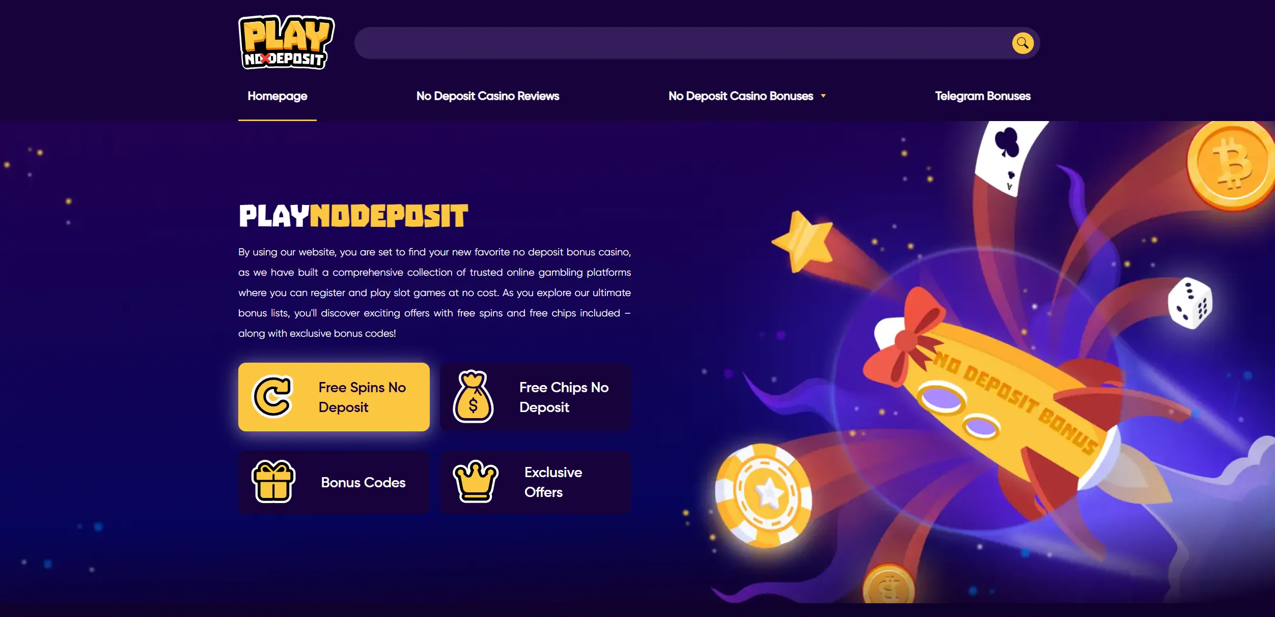 Screenshot of Playnodeposit.com – Top No Deposit Bonus Casinos in Netherlands | PlayNoDeposit