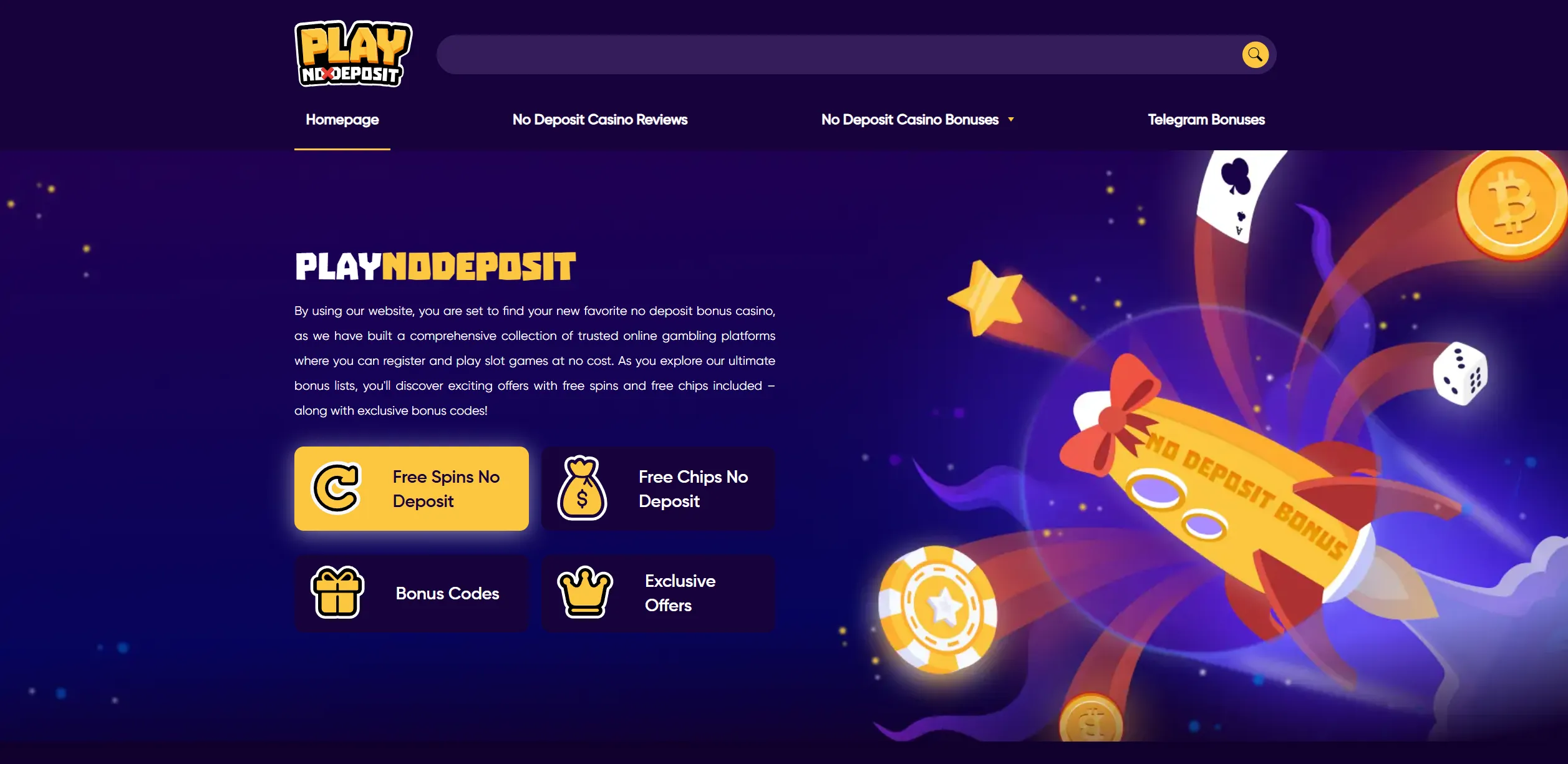 Screenshot of Playnodeposit.com – Top No Deposit Bonus Casinos in Norway | PlayNoDeposit