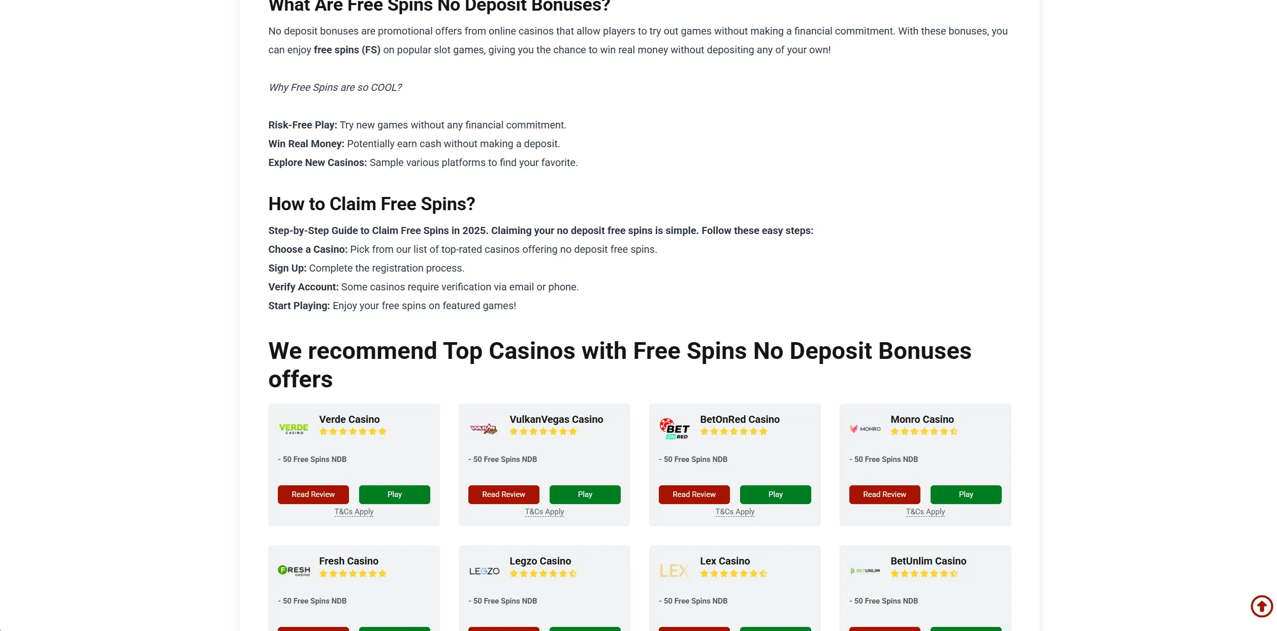 Screenshot of Nodepositbonuses.top - Latest Poland No Deposit Bonuses Exclusive