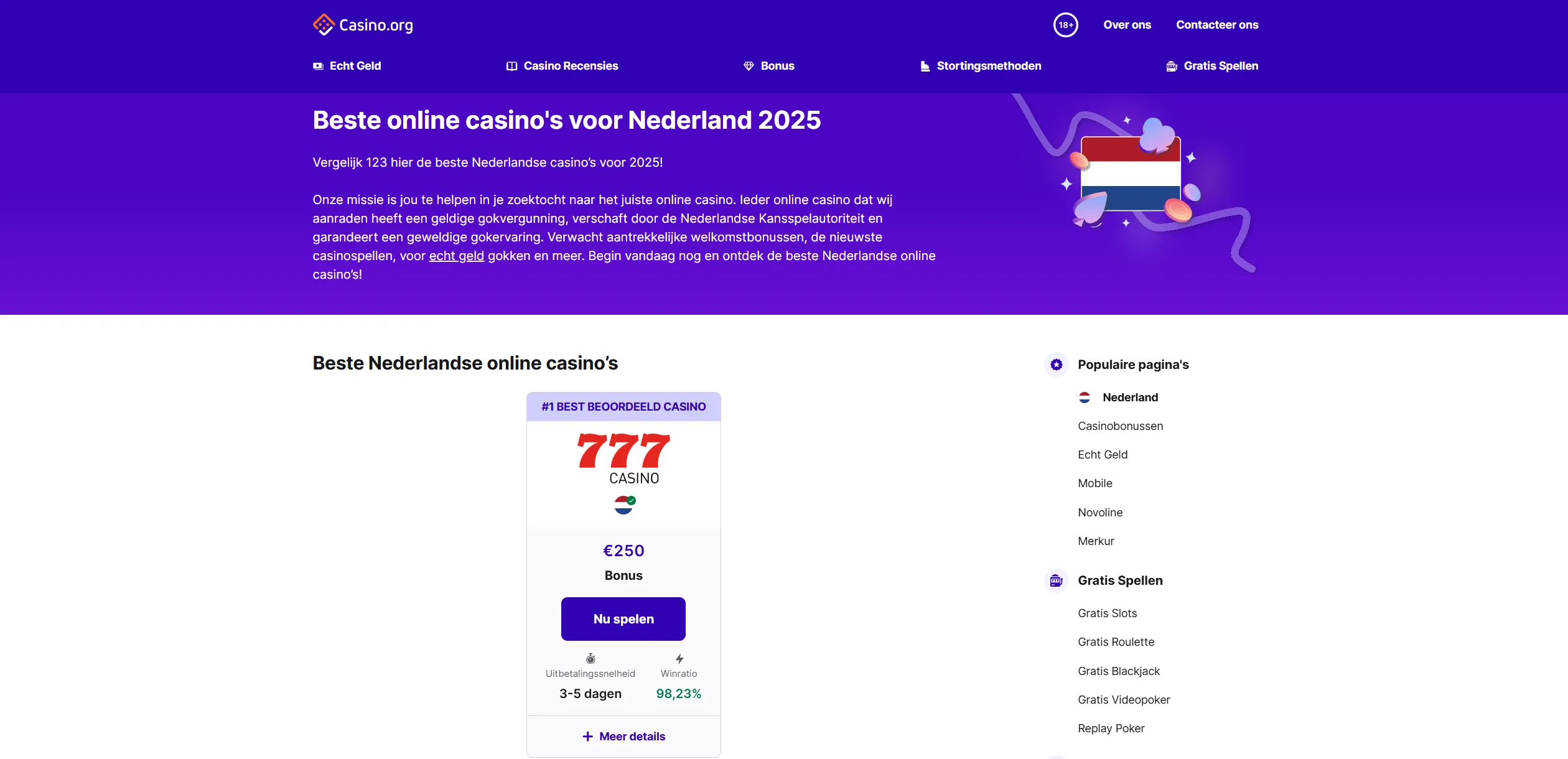 Screenshot of Casino.org - Best Singapore Casino Bonus | Top 10 Welcome Offers
