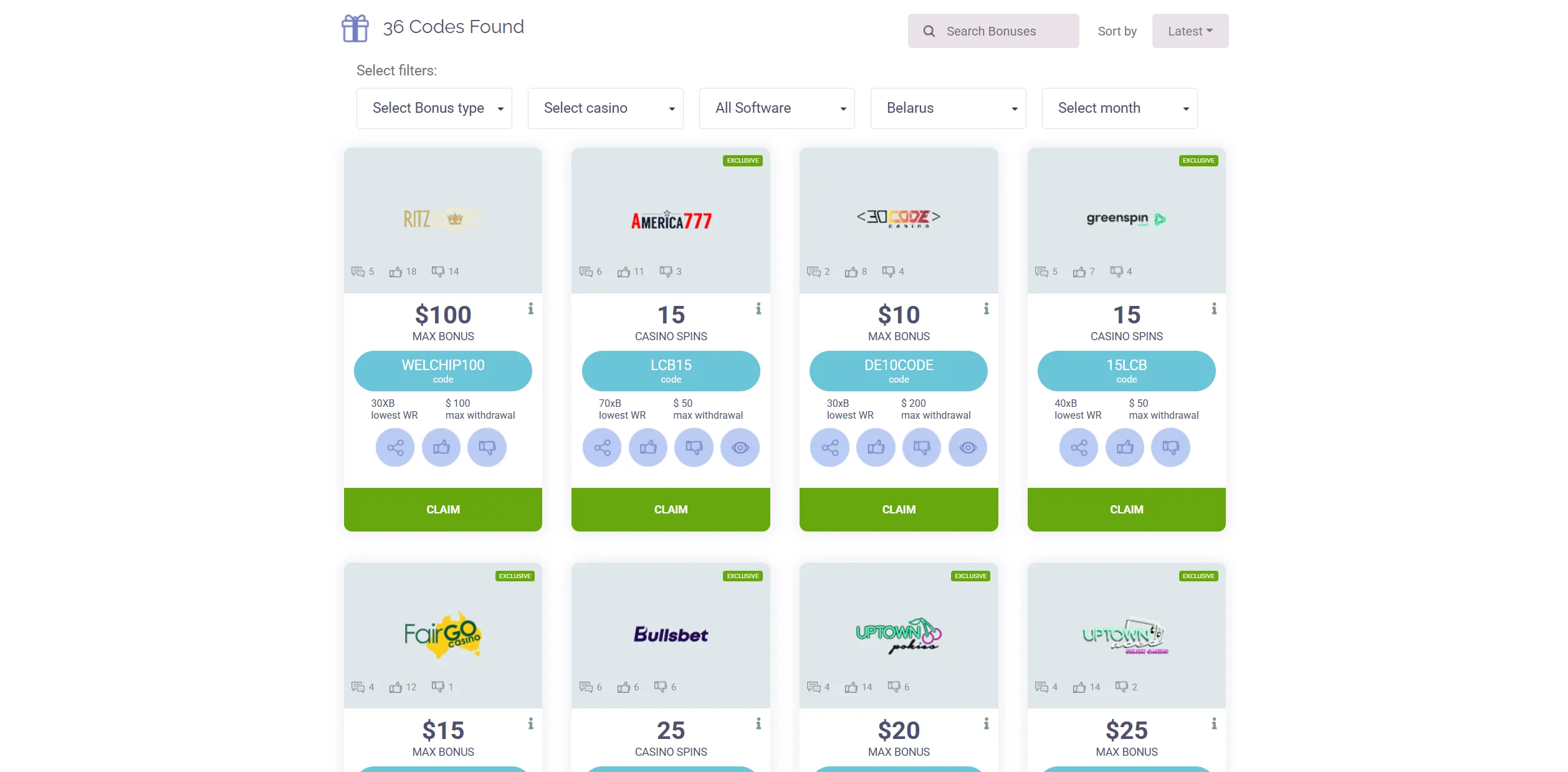 Screenshot of Nodepositcasino.org – Singapore No Deposit Casino Bonuses