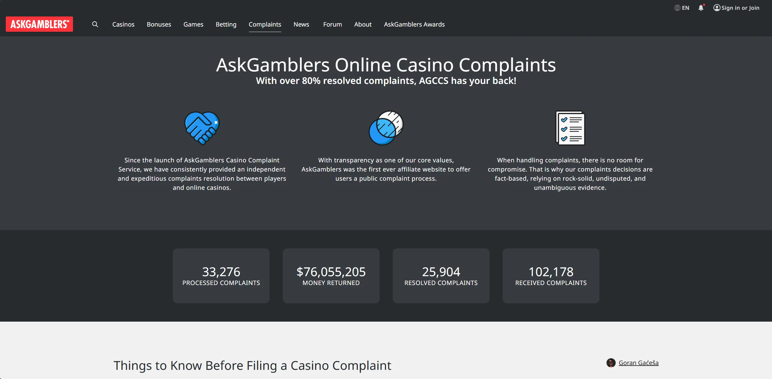 Screenshot of Askgamblers.com -  Online Casinos Sweden ✔️ Best Swedish Casino Sites